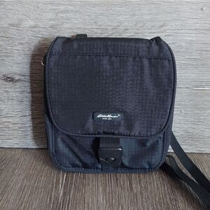 Eddie Bauer Black Crossbody Travel Wallet/Purse Organizer Unisex